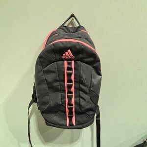 Adidas Backpack Black Coral Pink Sport Gym School Travel Bag
